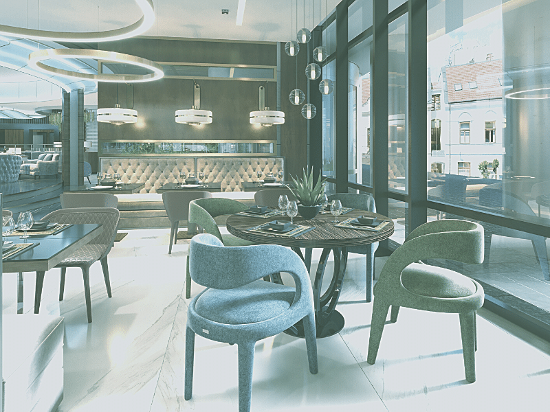 Hotel restaurant and bar