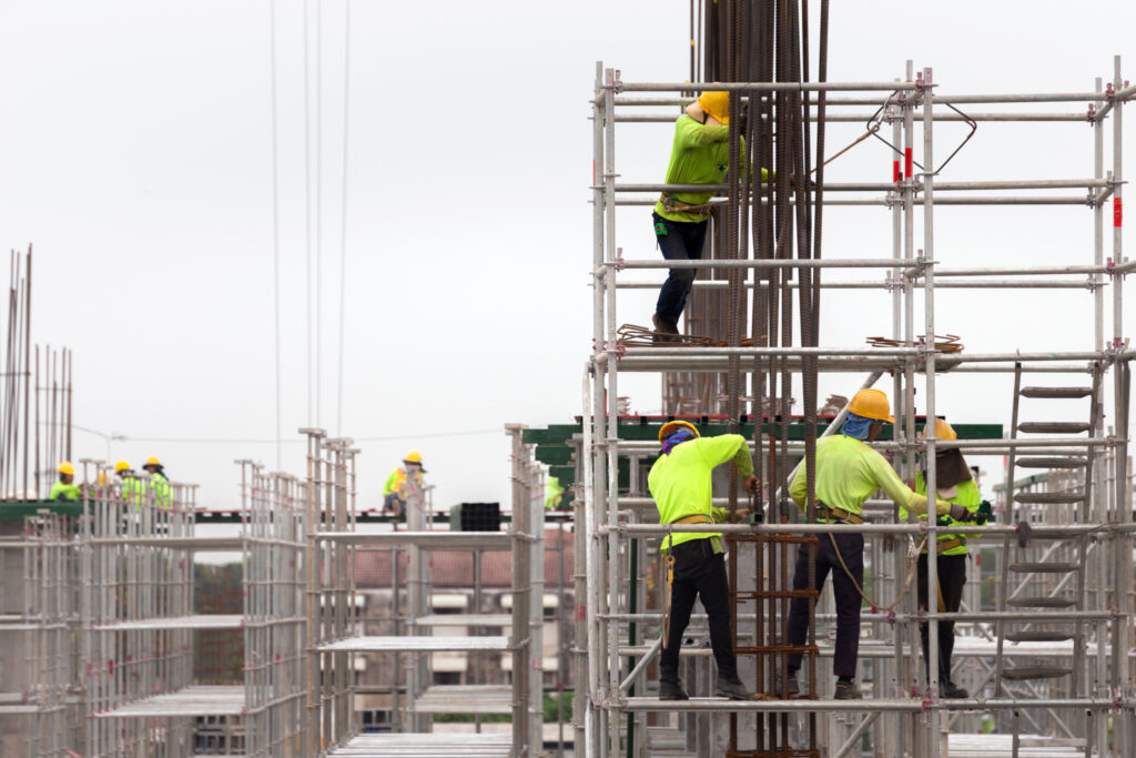 Tube and clamp scaffolding
