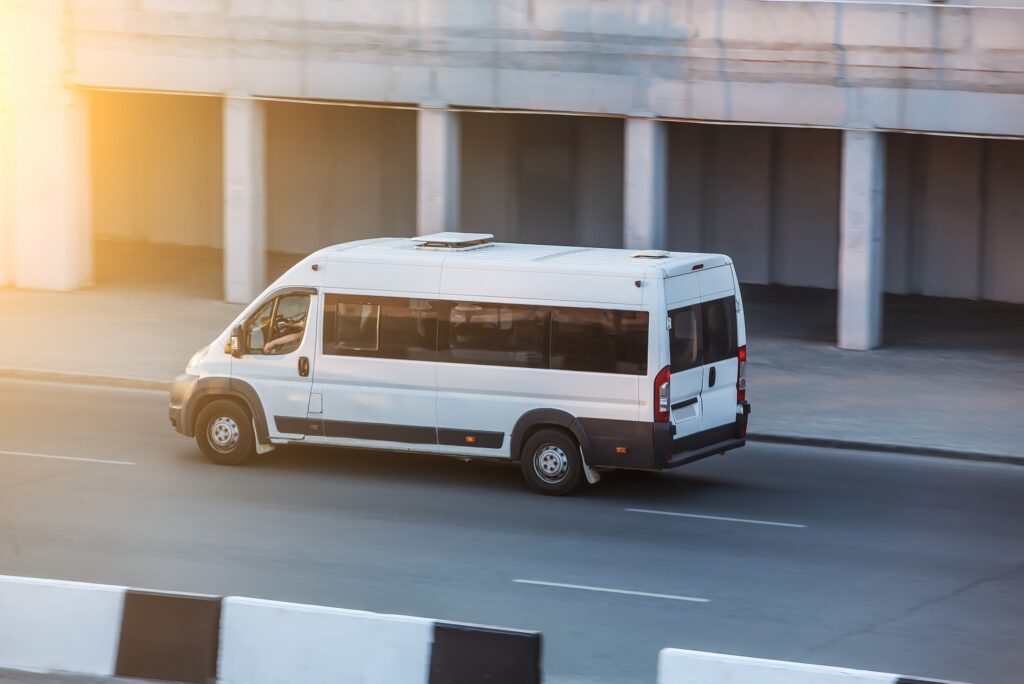 Minibus finance white transit transport