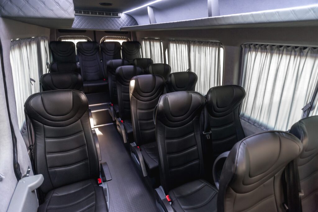 Minibus finance interior leather